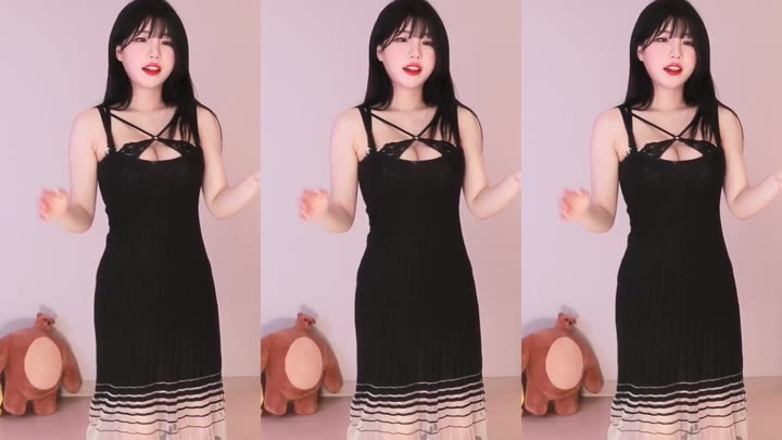 Watch Korean bj ad1yn2 Black Dress