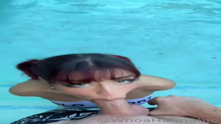Watch Whoahannahjo’s Intense Pool BJ POV Leak