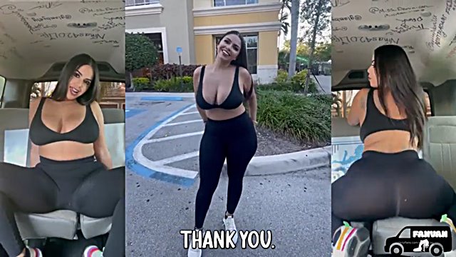 Watch Jessenia Rebecca enters the Fan Van to Masturbate