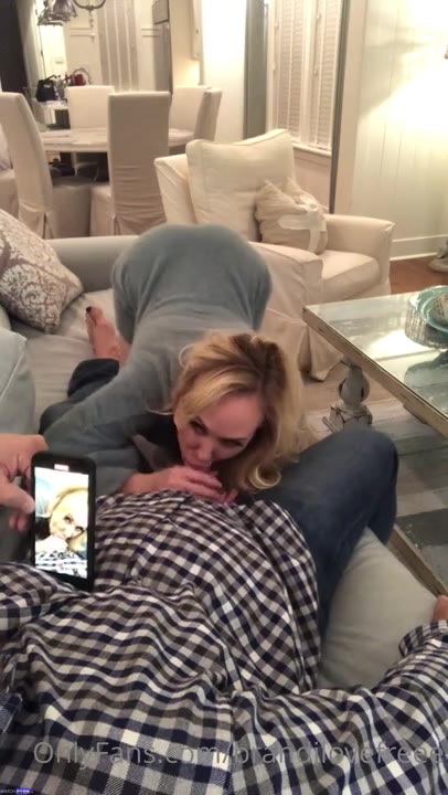Watch Brandi Love – Sucking On His Cock During The Game