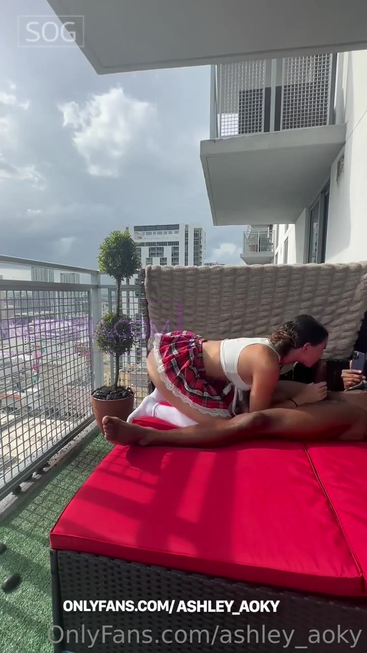 Watch Ashley Aoky’s Balcony Sextape Leaked