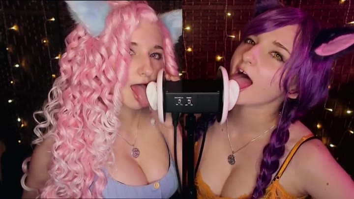 Watch AftynRose ASMR Twin Ear Licking Patreon Video