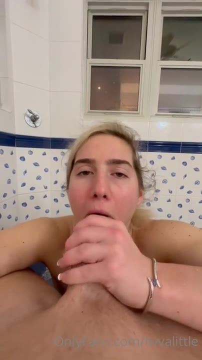 Watch Livvalittle’s Sensual Bathroom Blowjob Leaked Video