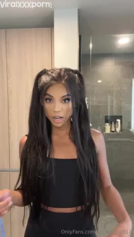 Watch Sophie Vanmeter Tries on Tight Blue Dress in Elegant Bathroom Video