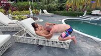 Watch Brian Omally Fucking Brand New Hottie Numi Zarah Outside By The Pool For A Big Facial