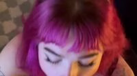 Pink Haired Lems7 Gives A Hot Blowjob