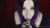 Watch BigTittyGothEgg As Raven Fucks A Toy