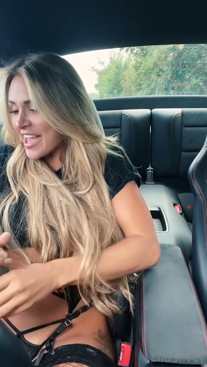 Watch EllaSilver Public Car Takes A Dildo