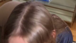 Daddysbadkitty666 Interrupts Her BF to Suck His Dick
