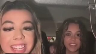 Haileyy tulee With 4 6k TikTok Live Viewers Got Her Curly Friend Slips Boobs In Car